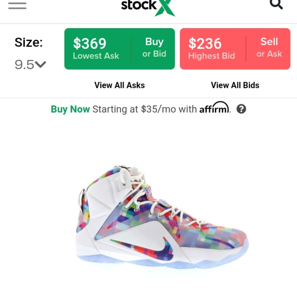 Lebron's 12s Prism W/OG BOX - Picture 2 of 8
